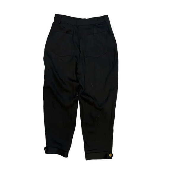 NWT Zara Size Medium Black Silky Trousers - Picture 3 of 3